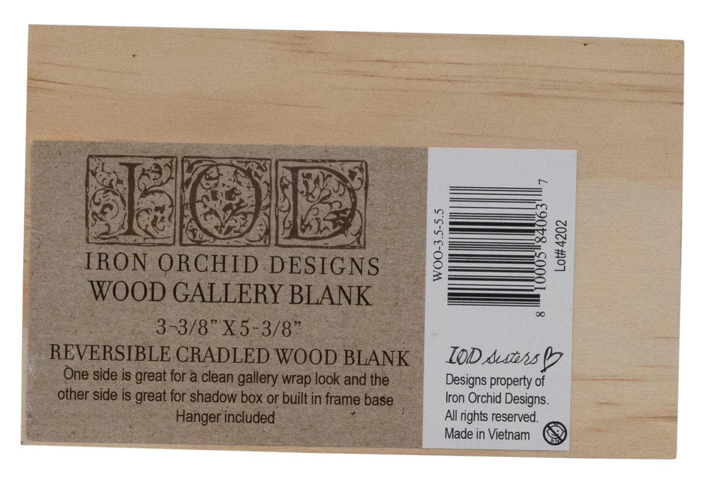 IOD 3.5x5.5 Wood Gallery Blank