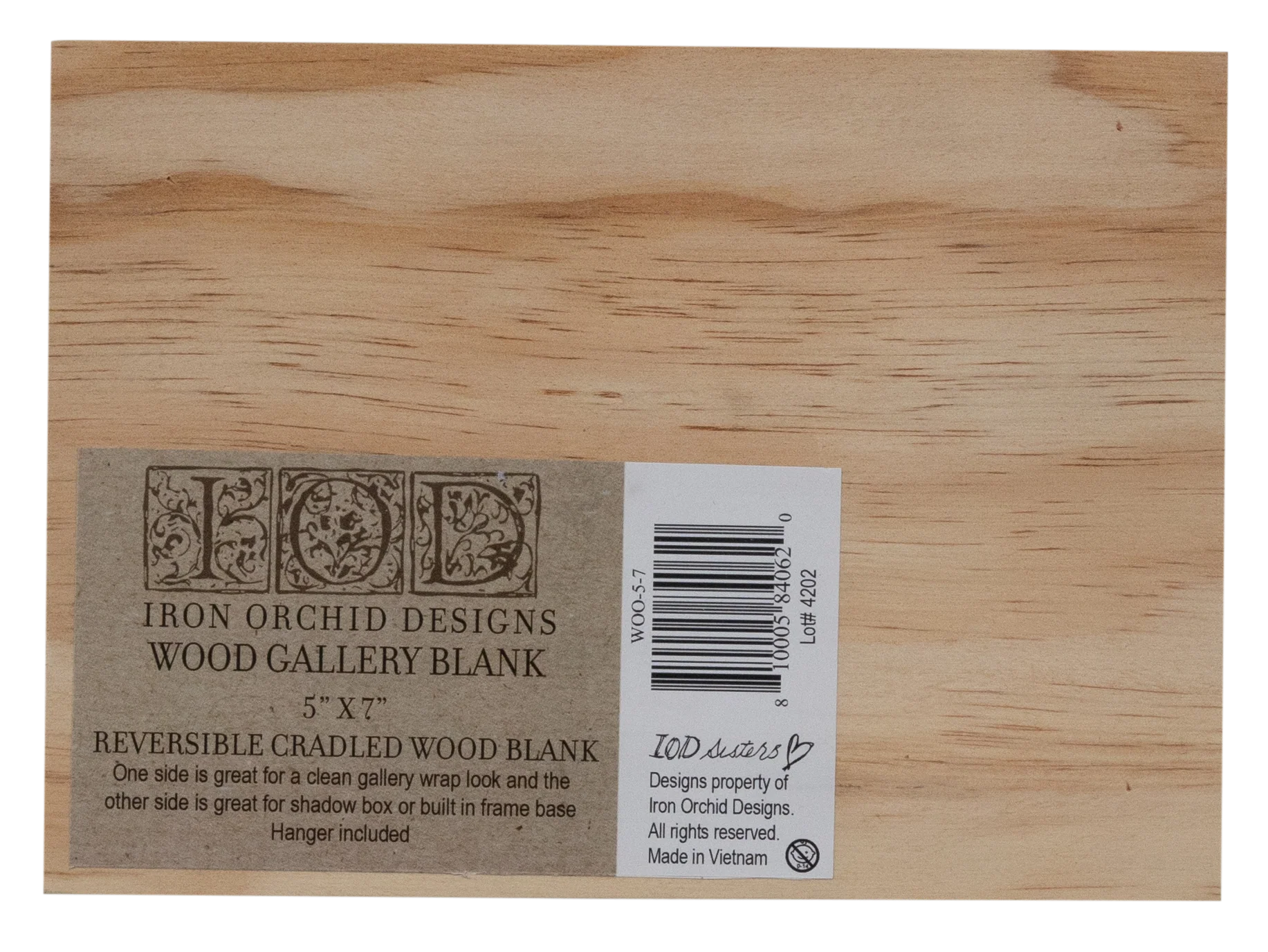 IOD 5x7 Wood Gallery Blank