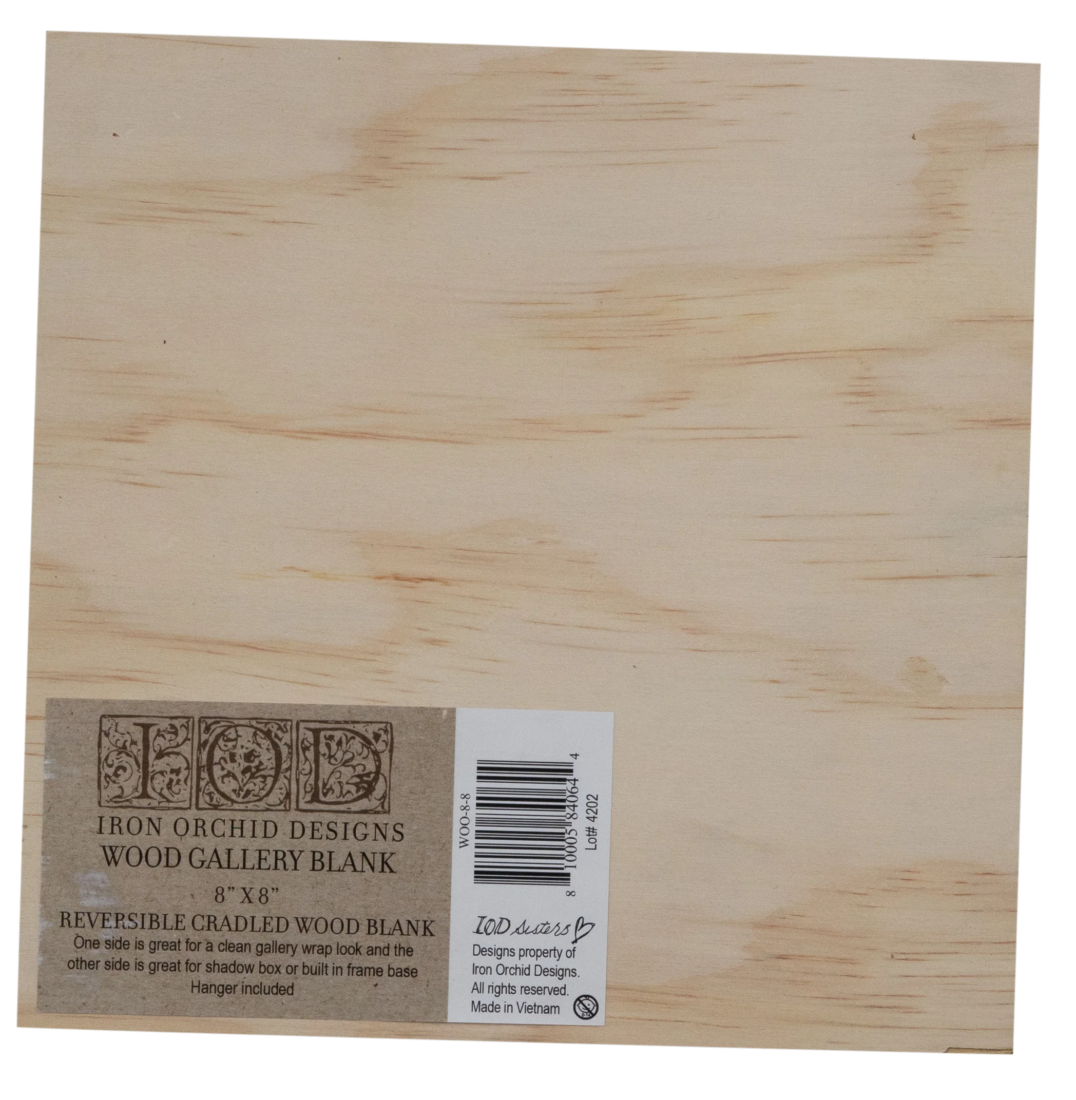 IOD 8x8 Wood Gallery Blank