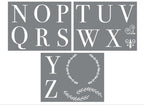Alphabet A-Z – 8.5 x 11 Amy Howard Home mesh stencil