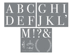 Alphabet A-Z – 8.5 x 11 Amy Howard Home mesh stencil