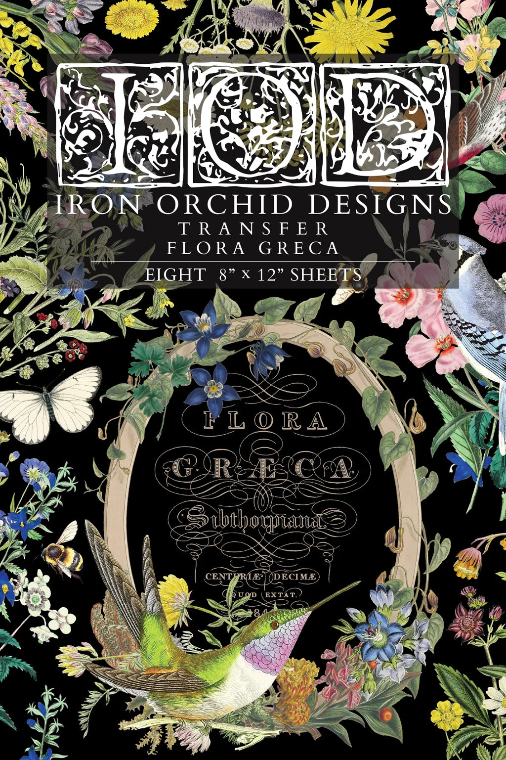 Flora Greca 8x12 IOD transfer – transfer sheet
