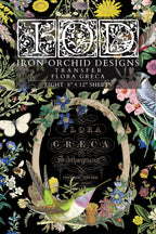 Flora Greca 8x12 IOD transfer – transfer sheet