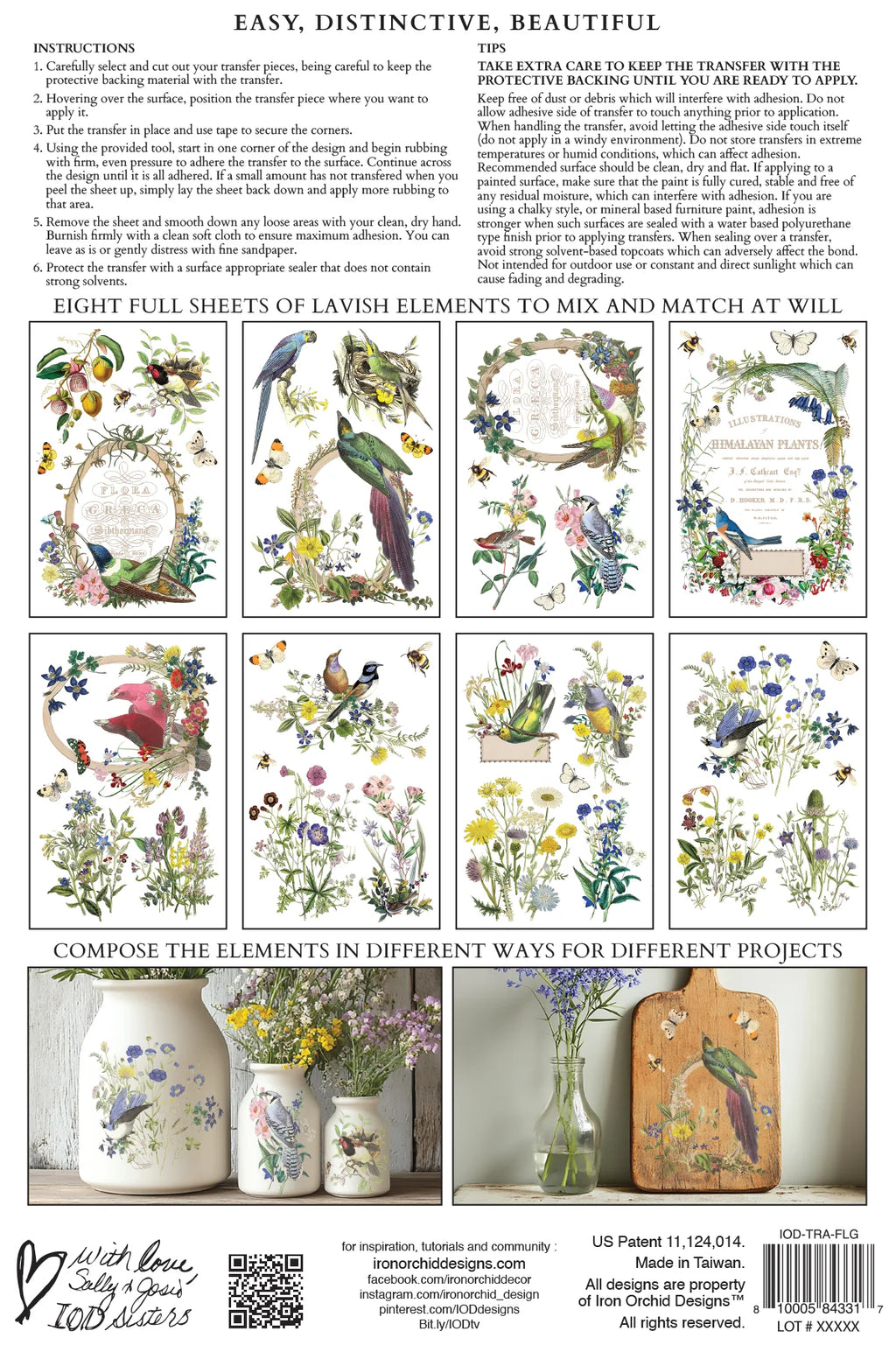 Iron Orchid Designs Flora Greca transfer pad