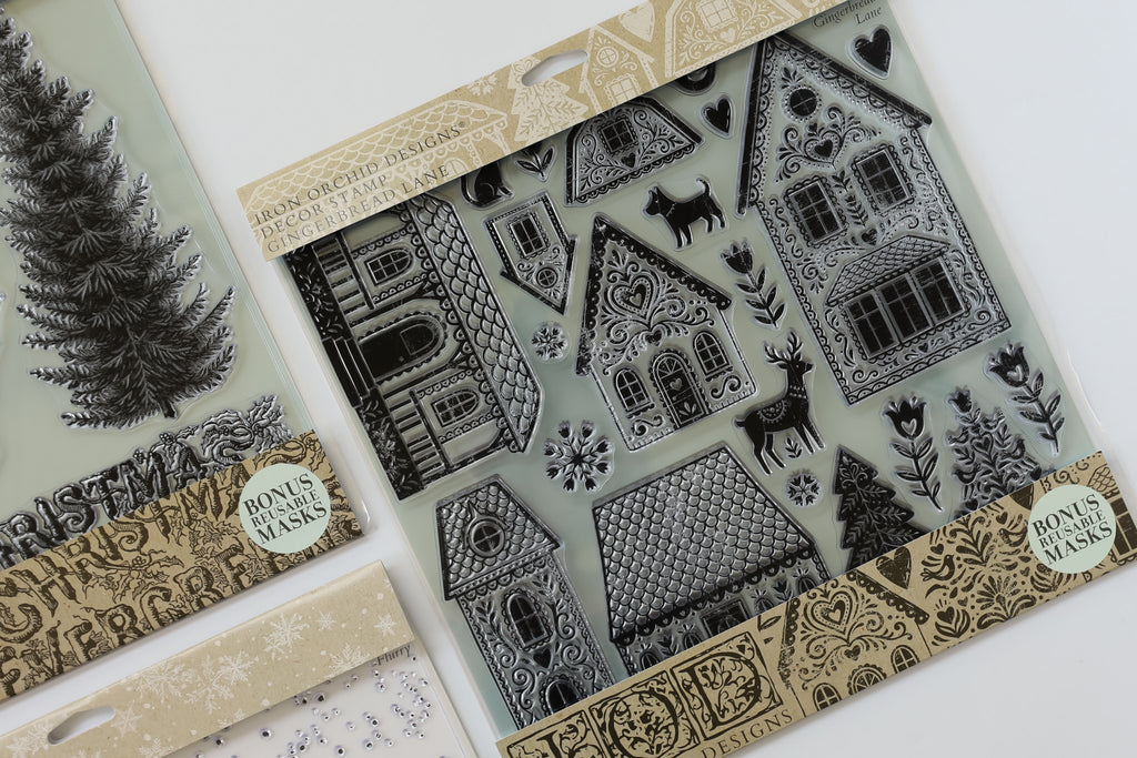 Gingerbread Lane IOD Decor Stamp 12x12