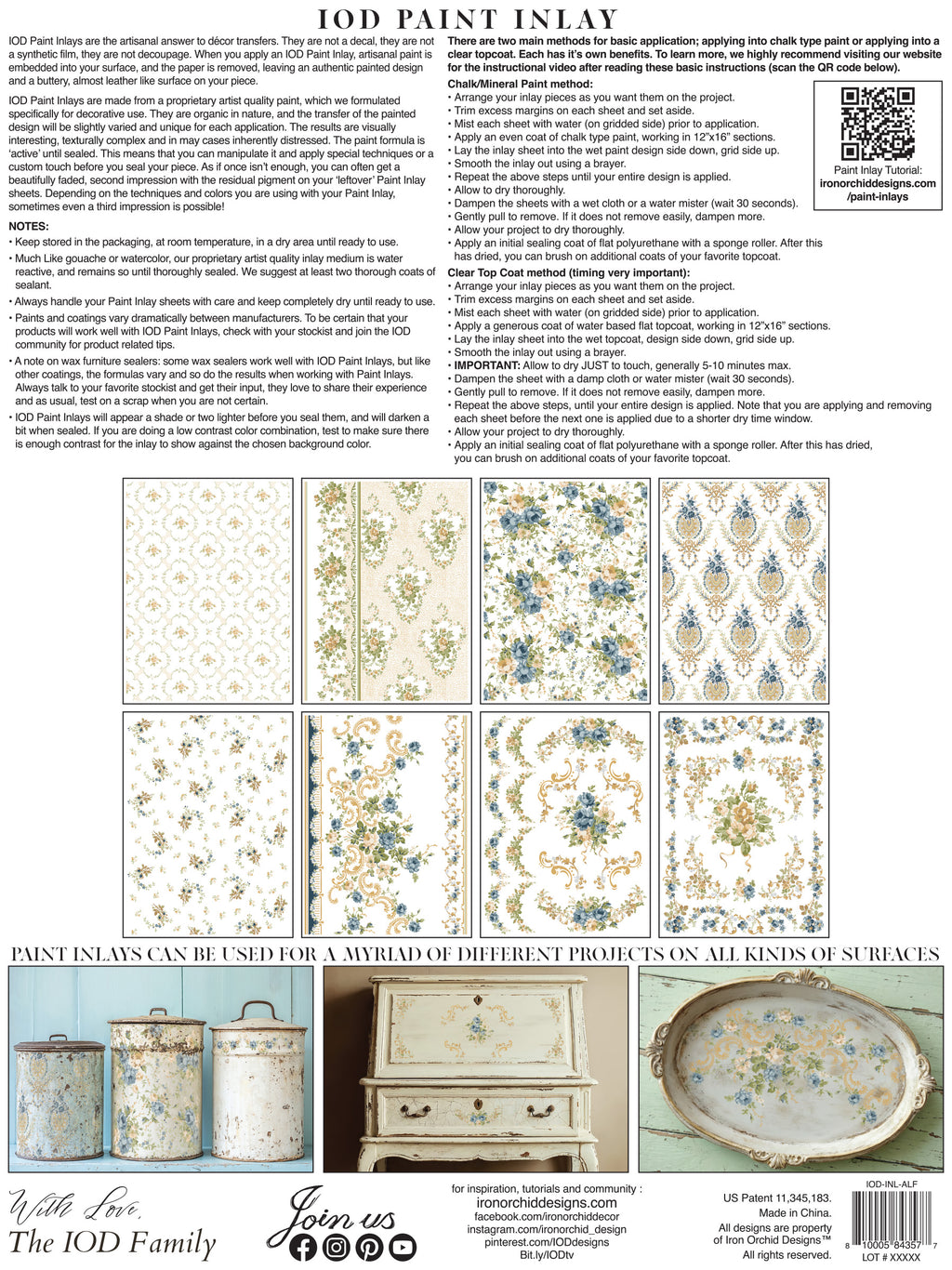 Alfred Peats & Co IOD Paint Inlay 12x16 Pad