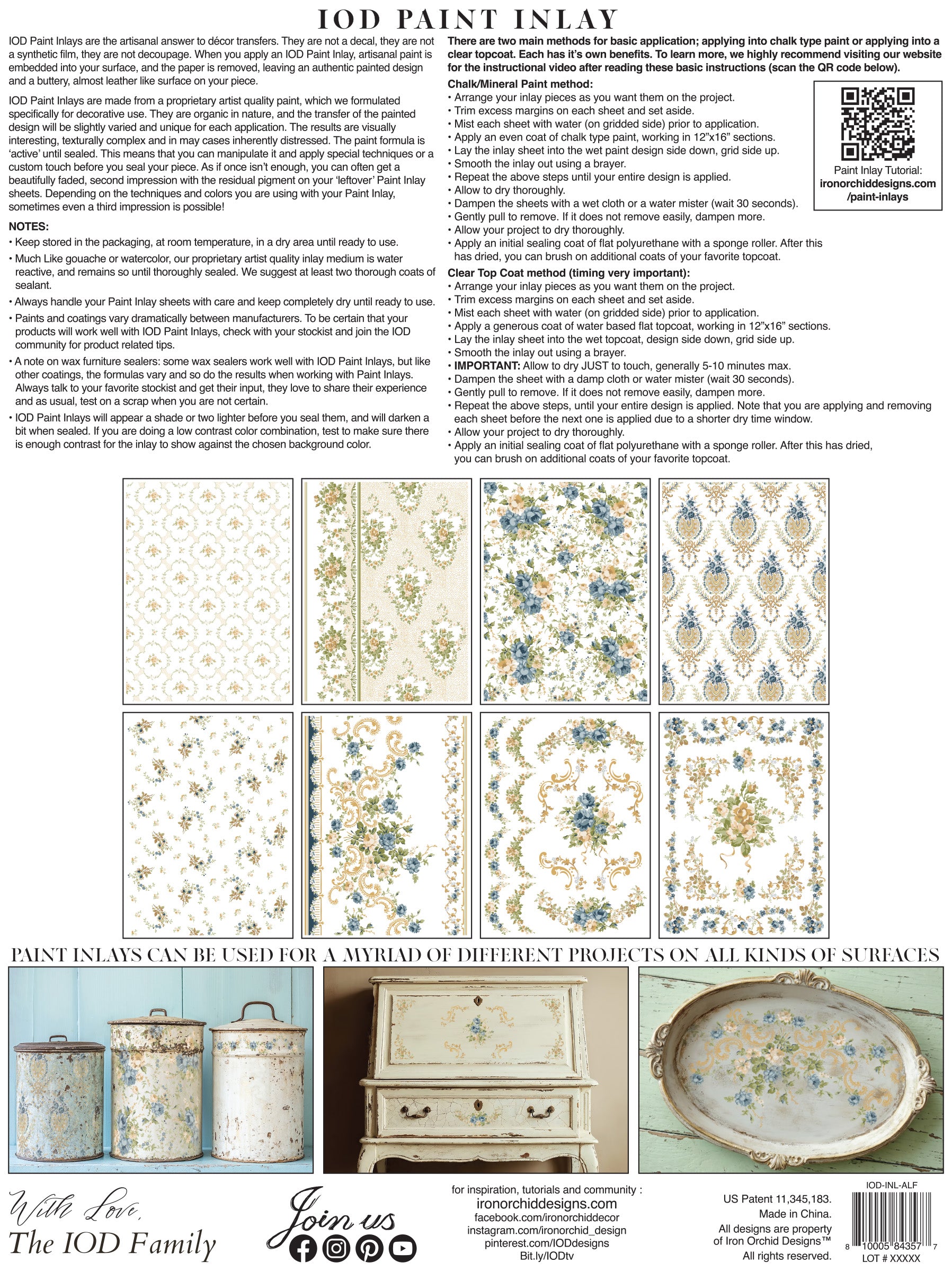 Alfred Peats & Co IOD Paint Inlay 12x16 Pad