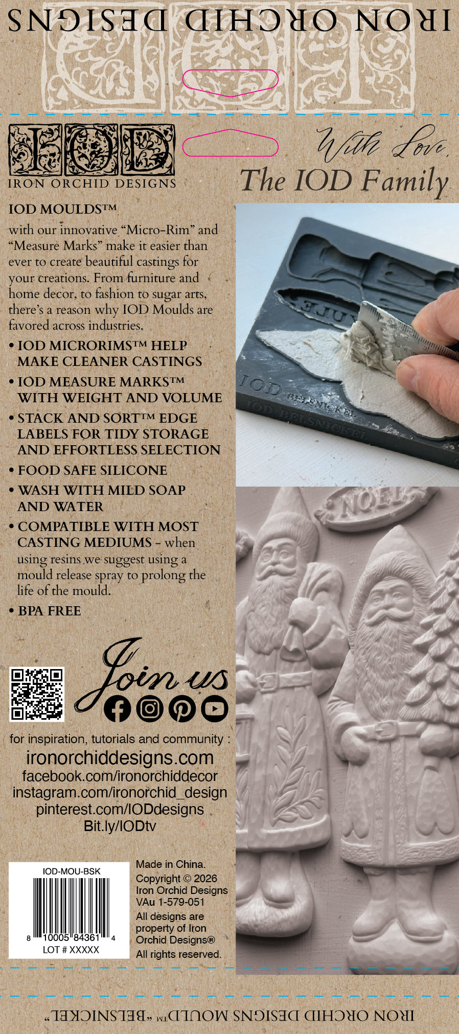 Belsnickel IOD Mould 6x10