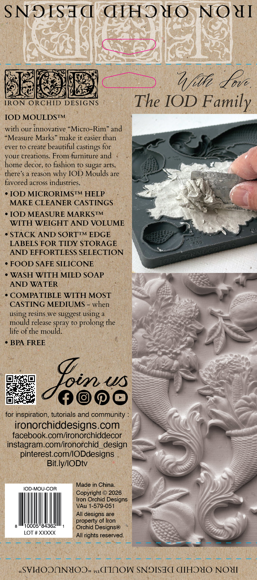 Cornucopias IOD Mould 6x10
