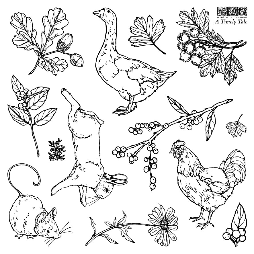 A Timely Tale IOD Boxed Stamp Set 6x6 - 4 sheets