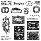 The Connoisseur's Library IOD Stamp 6x6 (4 sheets - boxed)
