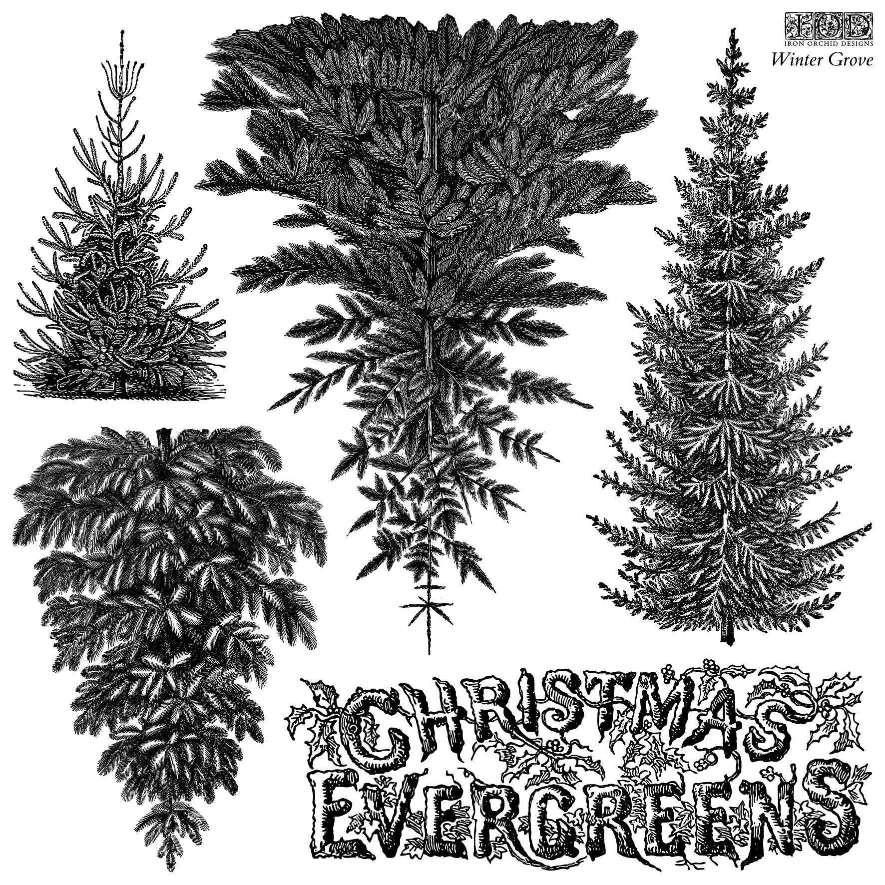 Winter Grove IOD Decor Mould 12x12