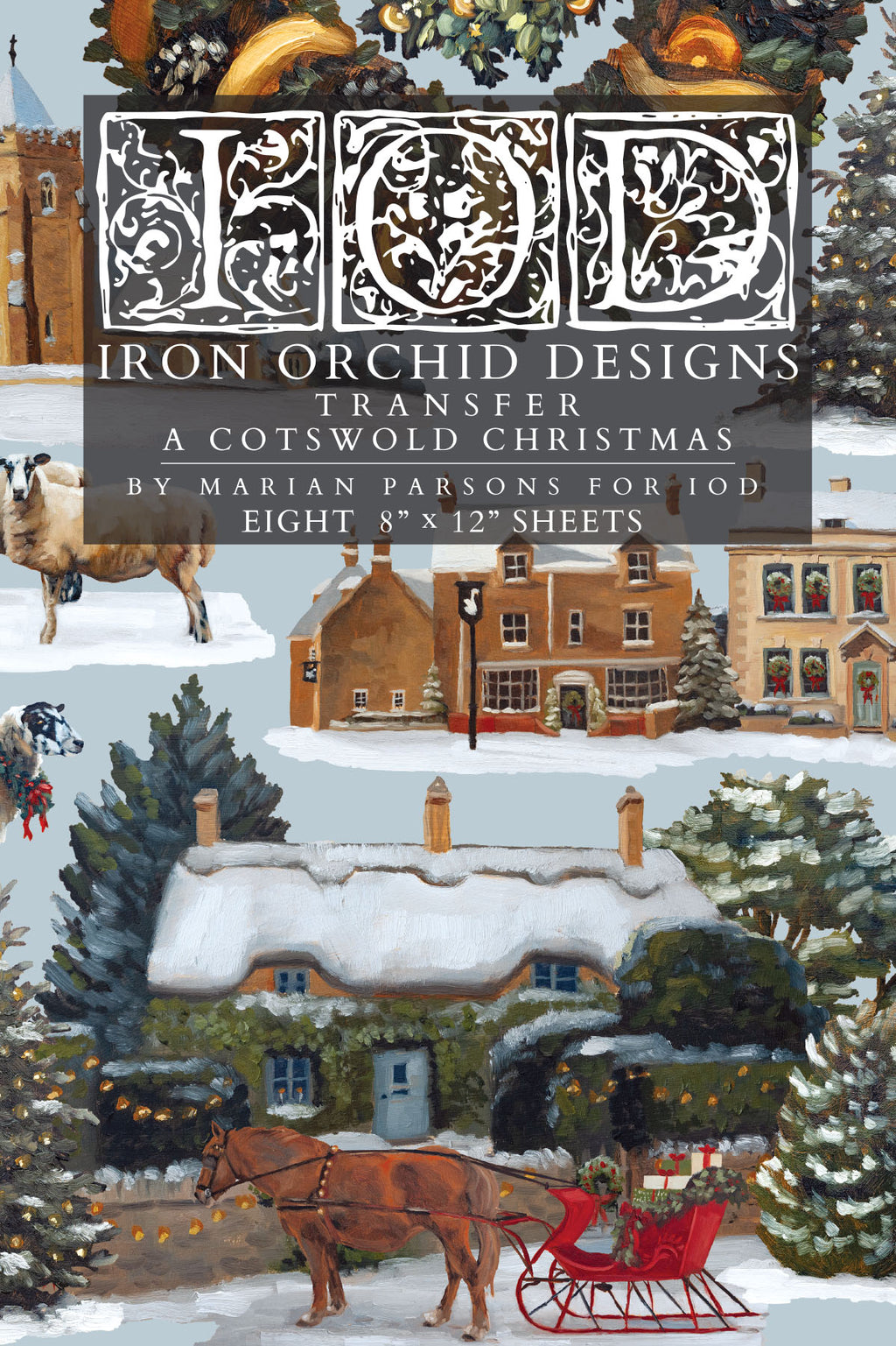 A Cotswold Christmas IOD Transfer Pad 8x12