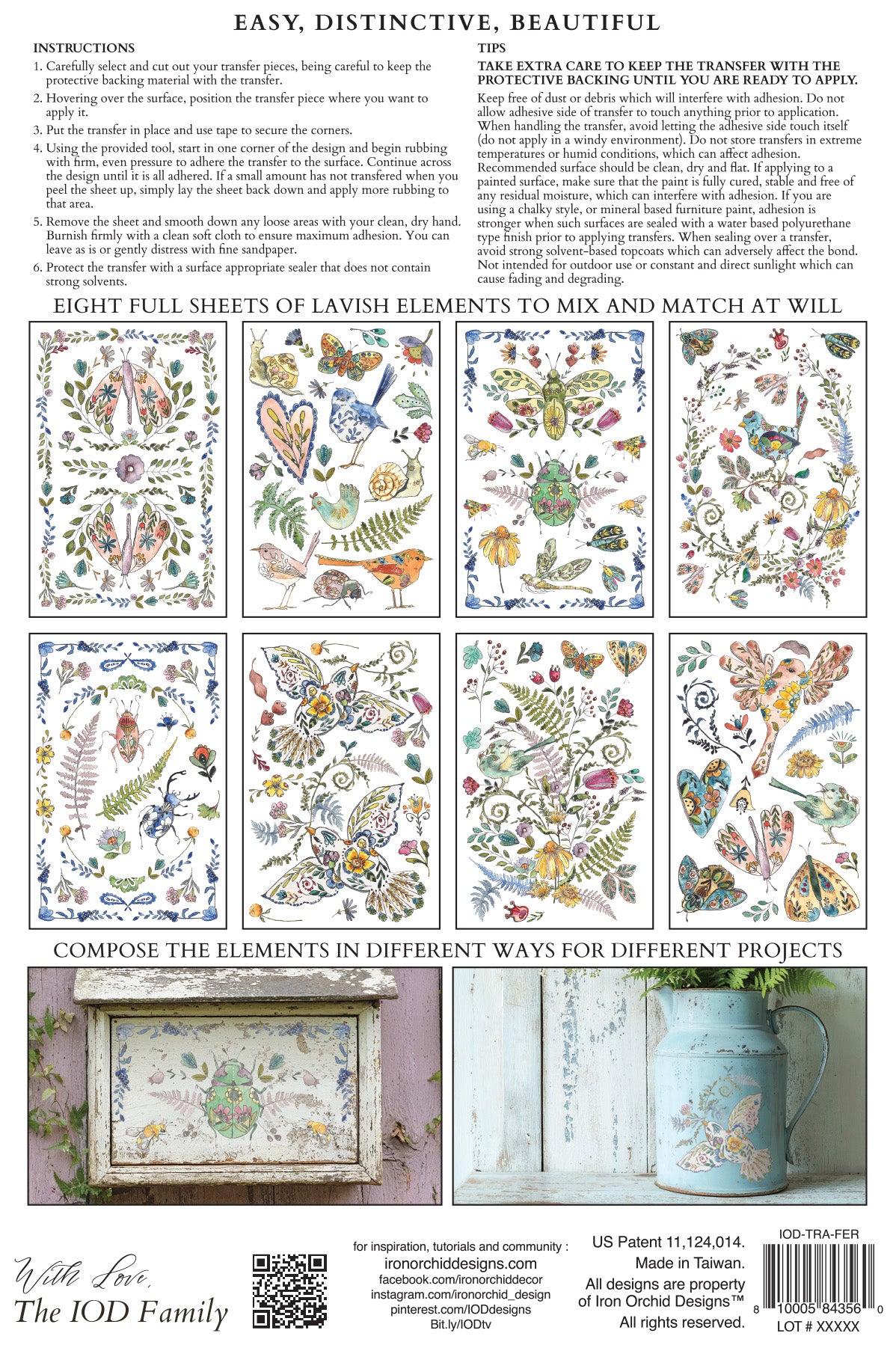 Fern Fables IOD Transfer Pad 8x12