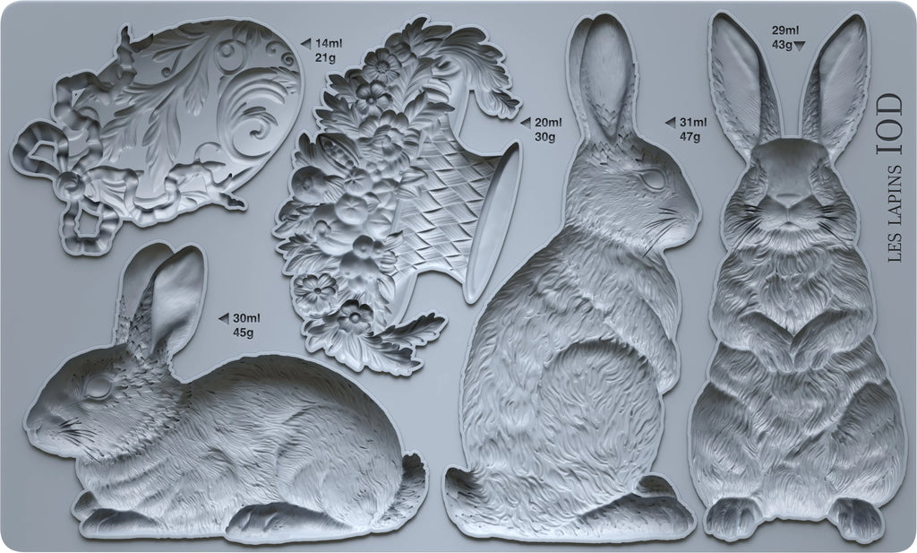 Iron Orchid Designs Moulds – Les Lapins – rabbit moulds