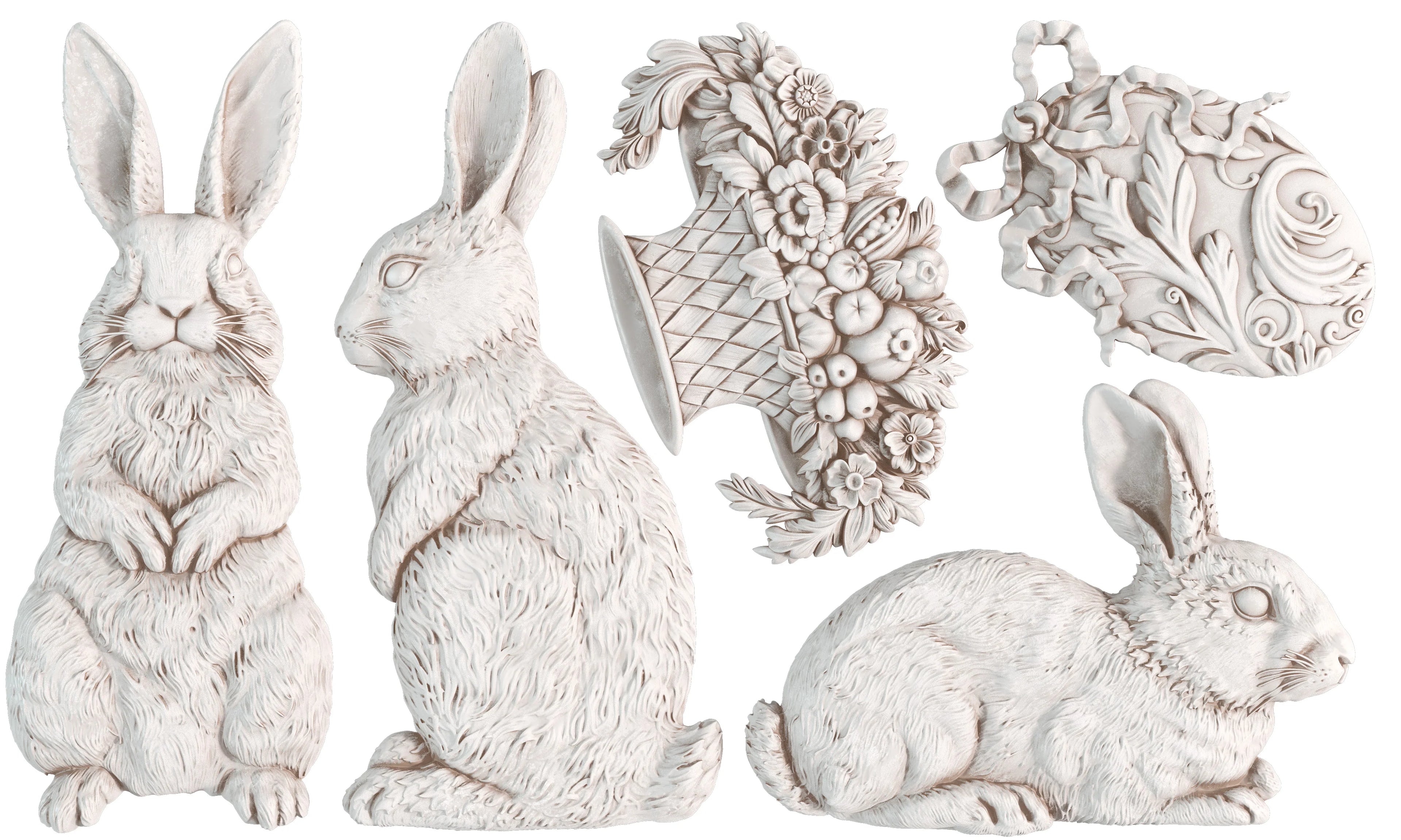 Les Lapins IOD mould 6x10