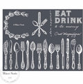 Silverware – 8.5 x 11 Amy Howard Home mesh stencil