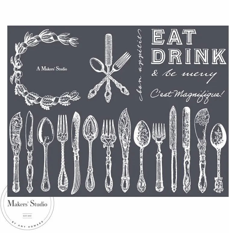 Silverware – 8.5 x 11 Amy Howard Home mesh stencil