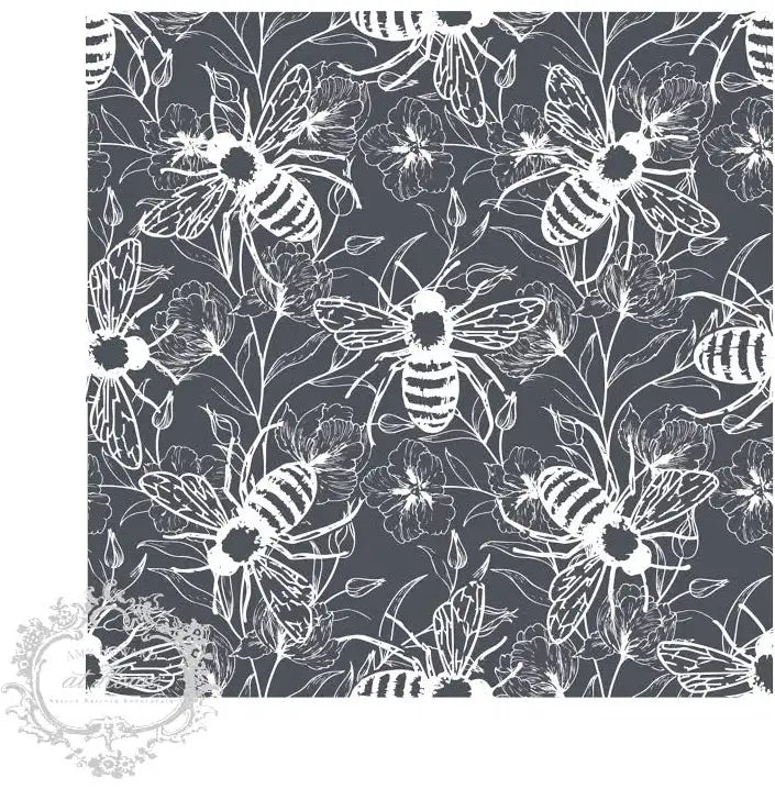 Summer Bees – 12 x 12 Amy Howard Home mesh stencil