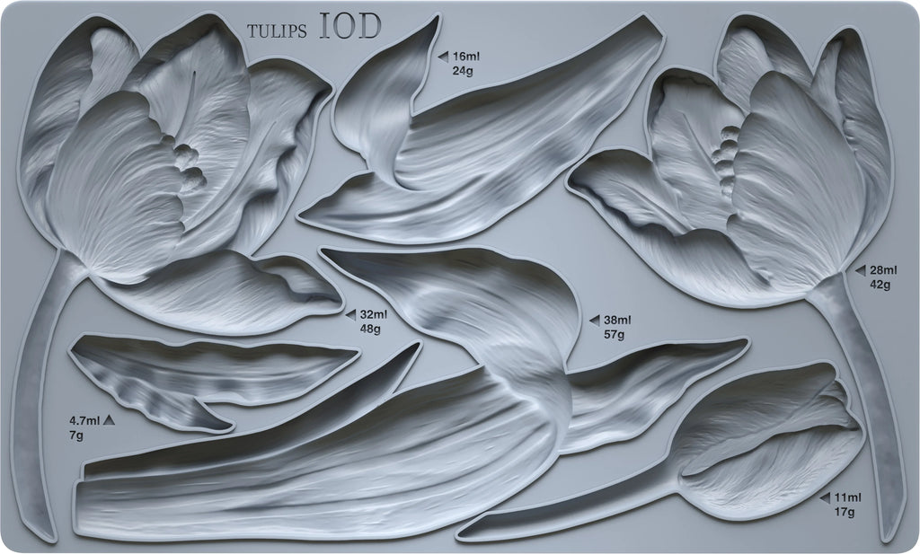 Tulips IOD mould 6x10