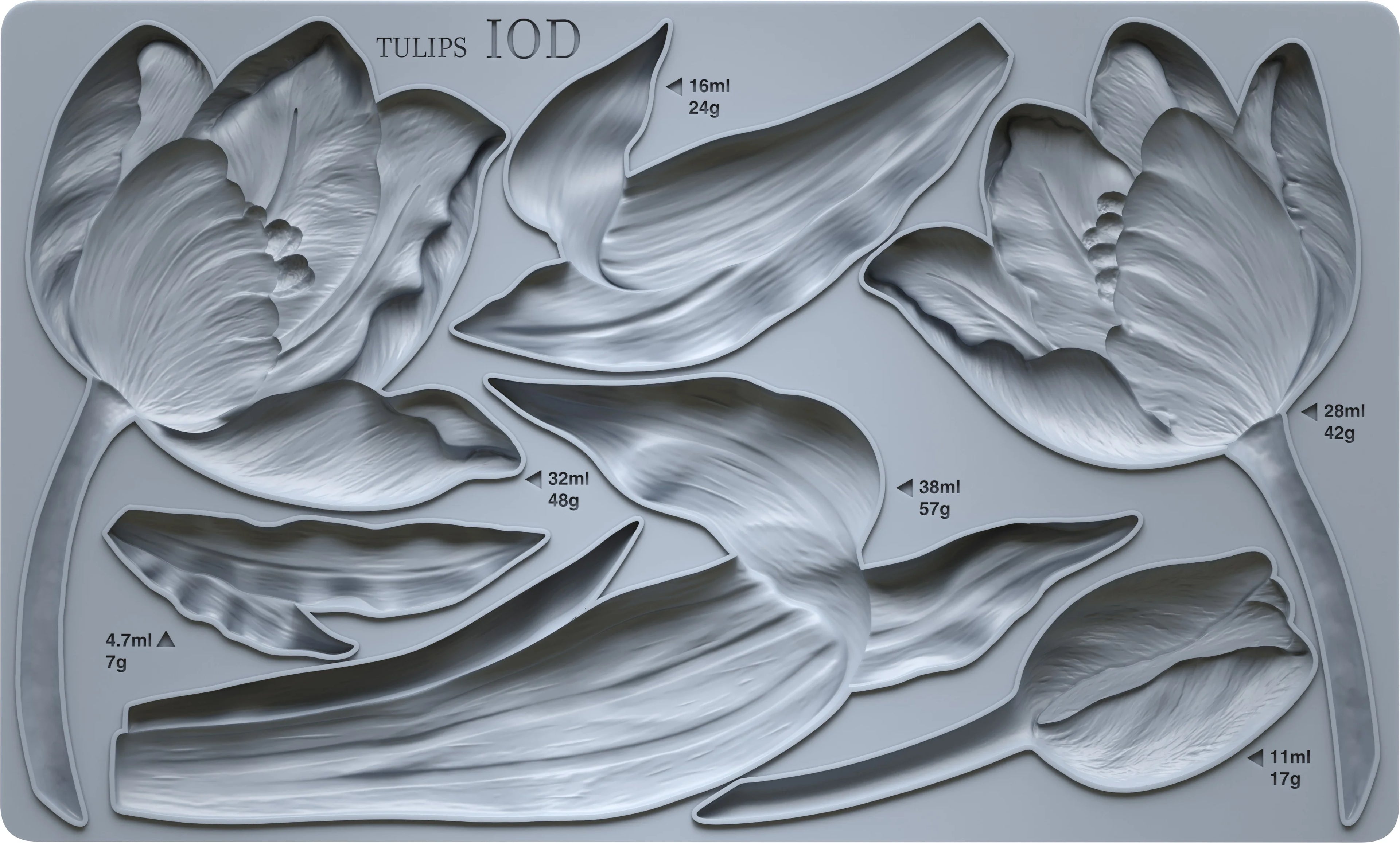 Tulips IOD mould 6x10