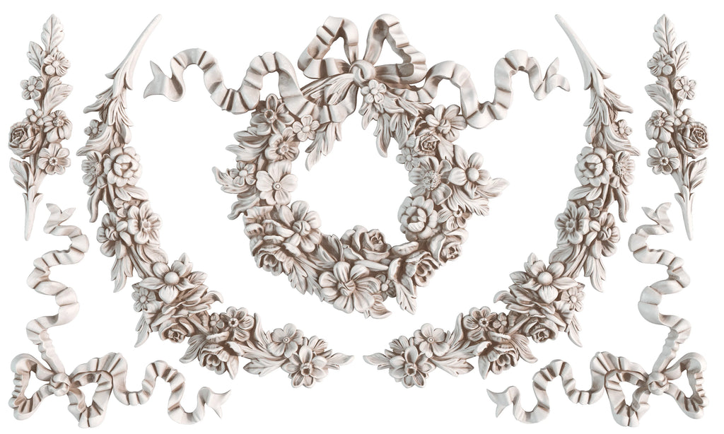Wreath & Swags IOD mould 6x10