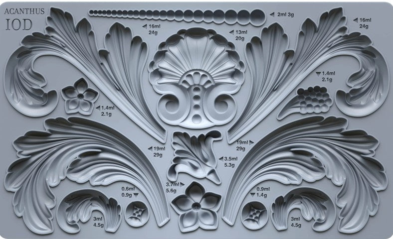 Acanthus IOD mould 6x10