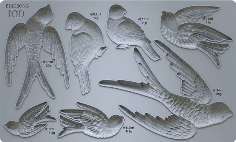 Birdsong IOD mould 6x10