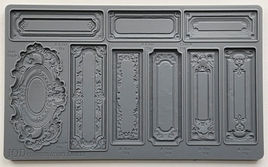 Conservatory Labels IOD mould 6x10