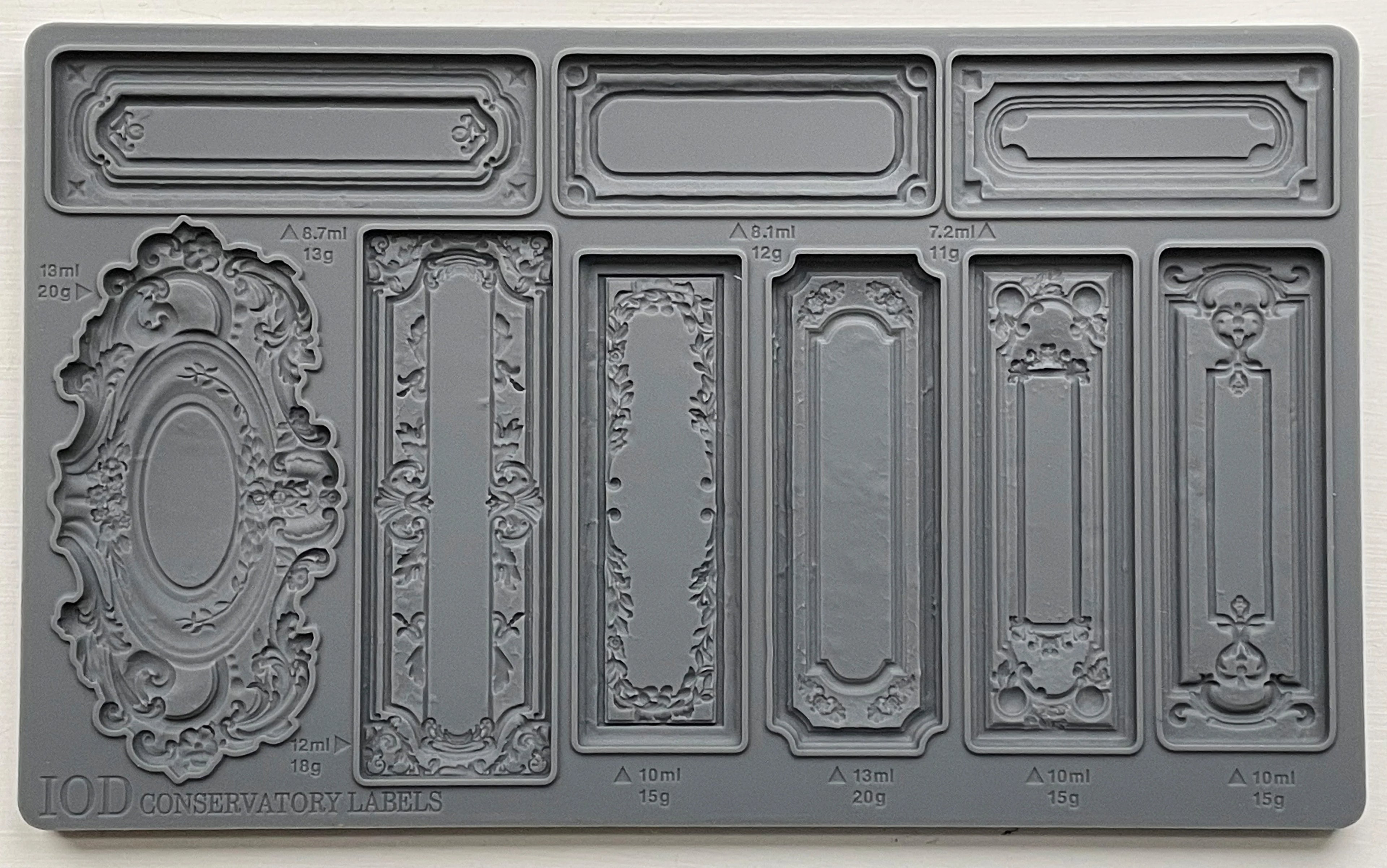 Conservatory Labels IOD mould 6x10