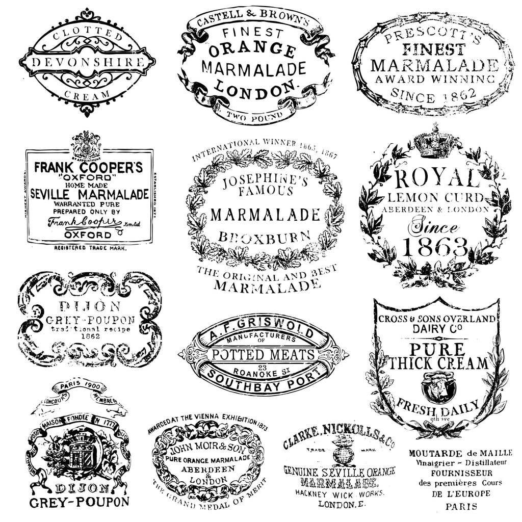 Crockery IOD Stamp 12x12