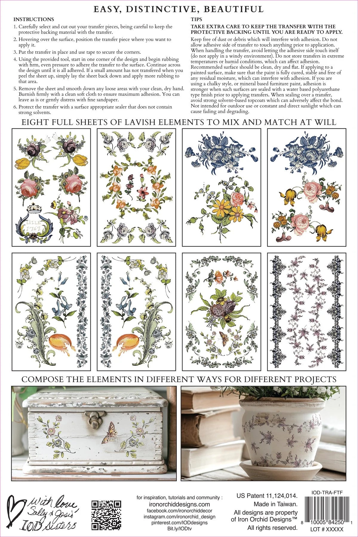 Fairytale Florals IOD Transfer Pad 8x12