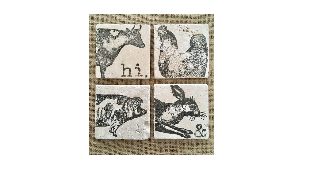 Farm Animals IOD Stamp 12x12