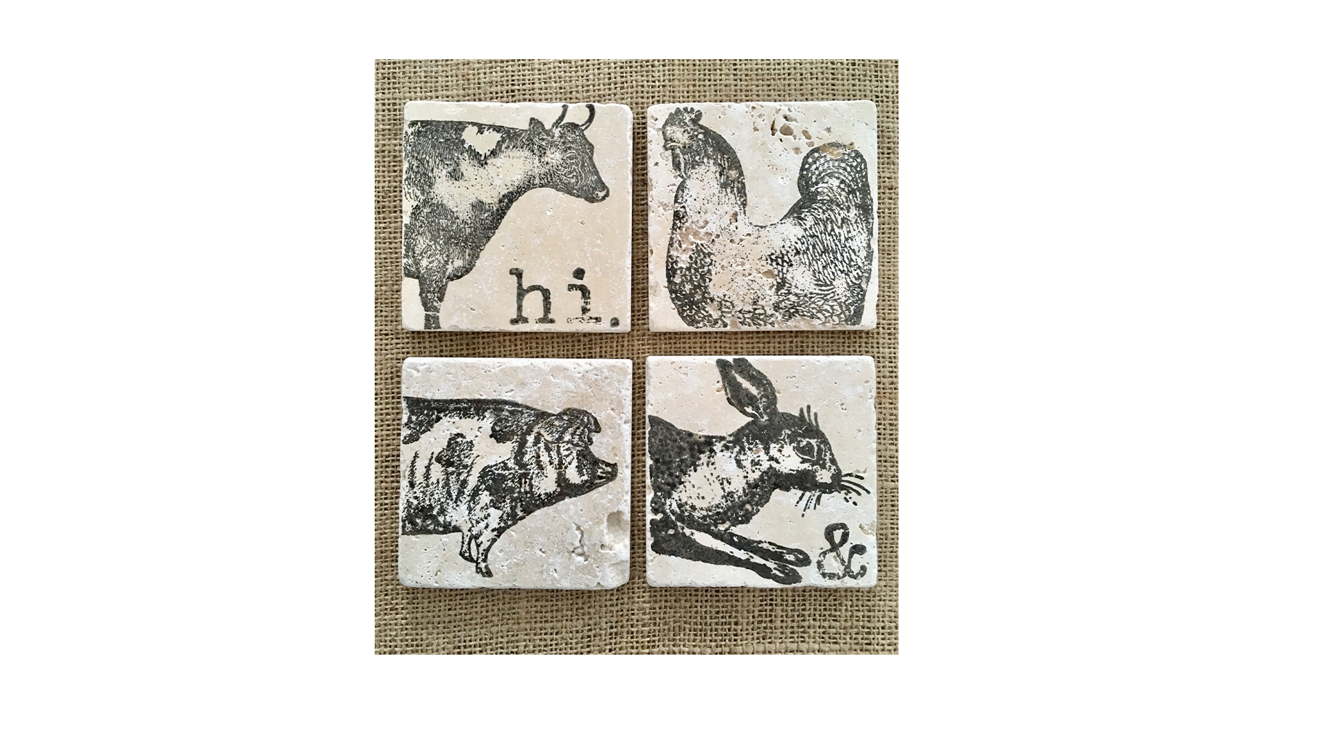 Farm Animals IOD Stamp 12x12