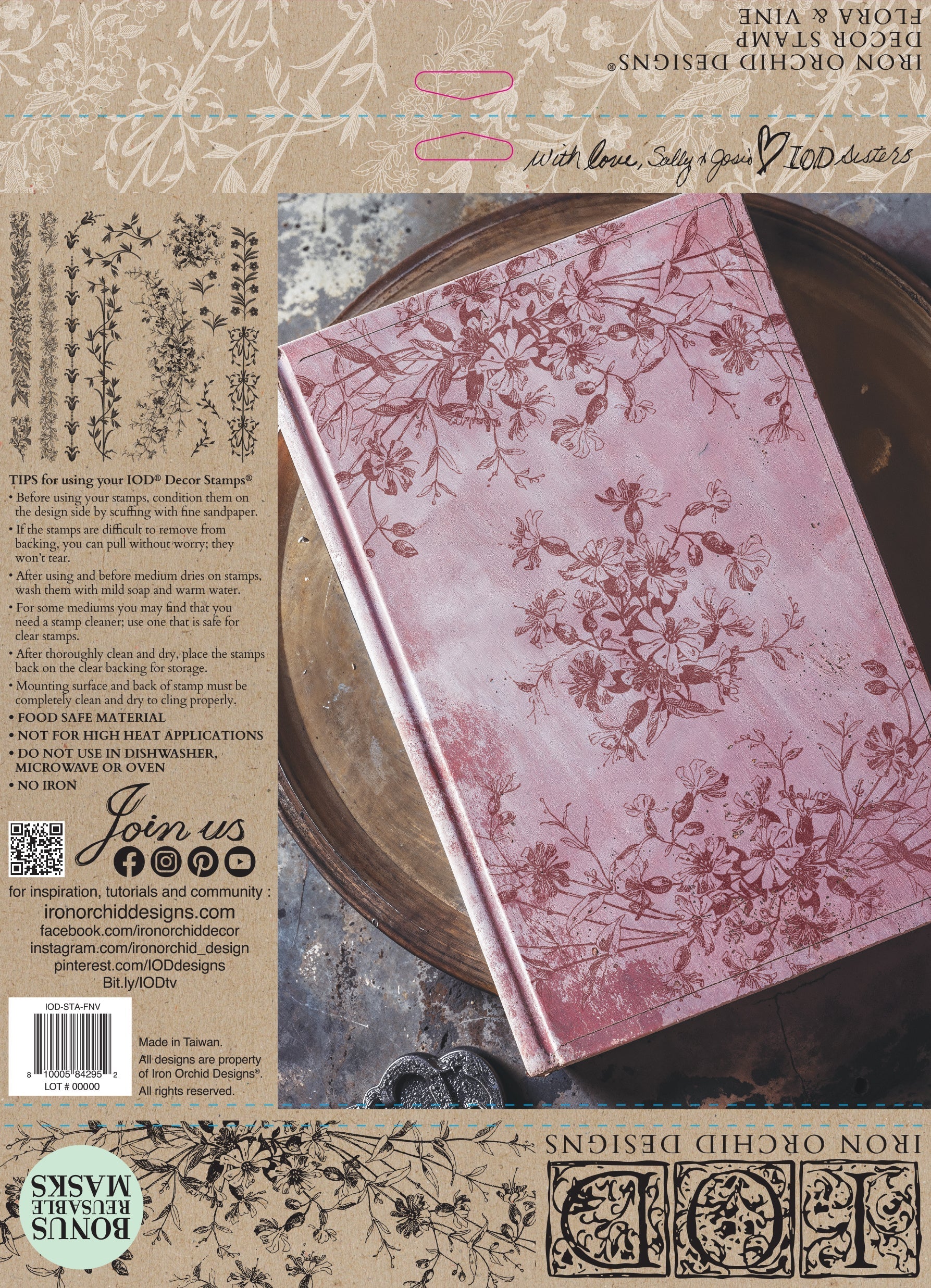 Flora & Vine IOD stamp 12x12