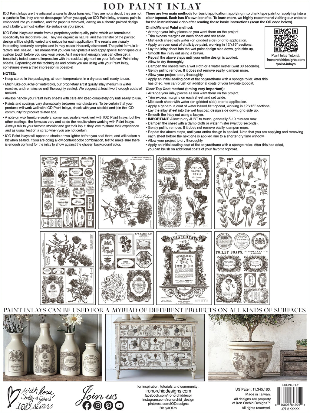 Floriography IOD Paint Inlay 12x16 Pad