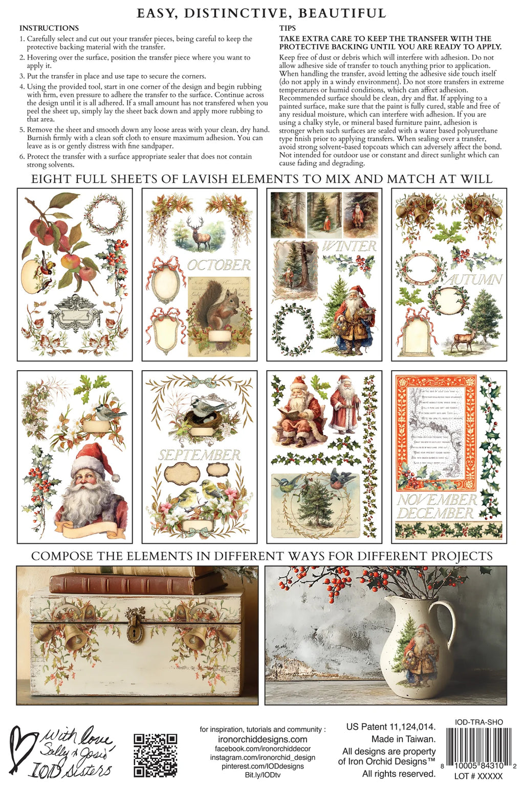 Santa’s Hollow IOD Transfer Pad 8x12