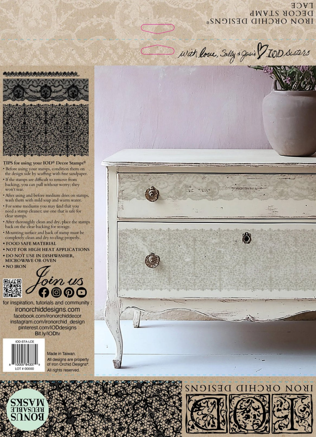 Lace IOD Stamp 12 x 12