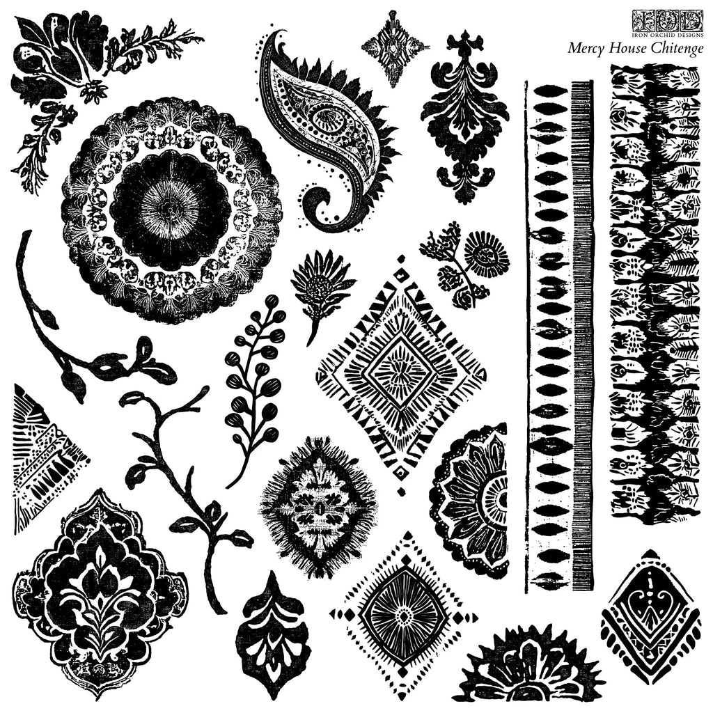 Mercy House Chitenge IOD Stamp 12x12