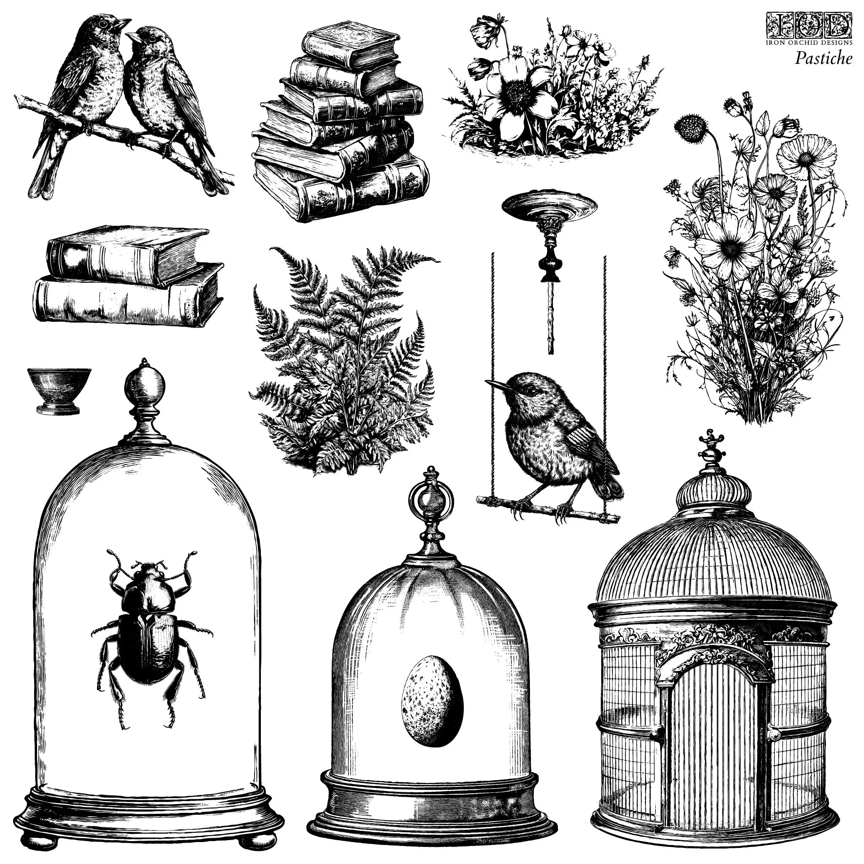Pastiche IOD stamp 12x12 (two sheets)