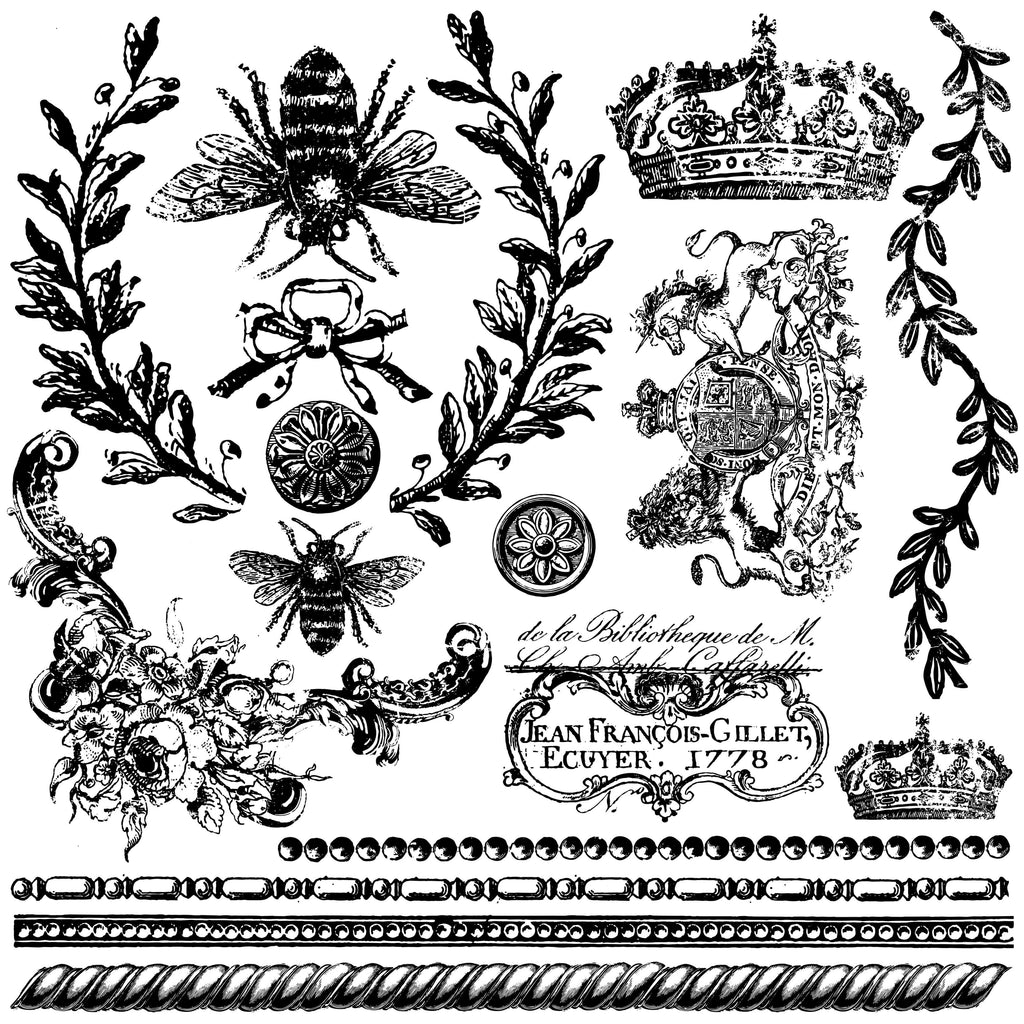 Queen Bee IOD Stamp 12x12