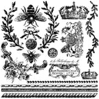 Queen Bee IOD Stamp 12x12