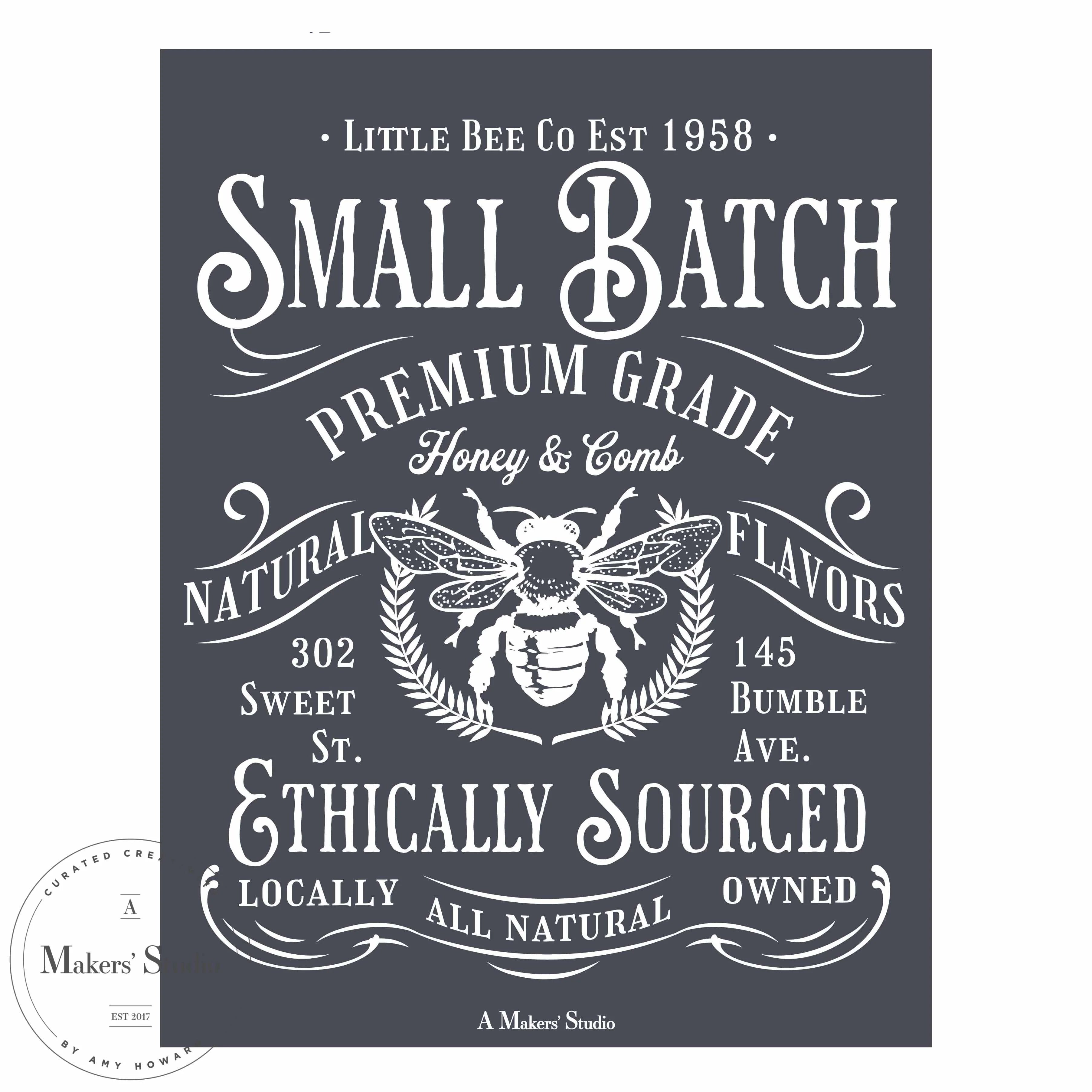 Small Batch Honey – 8.5 x 11 Amy Howard Home mesh stencil