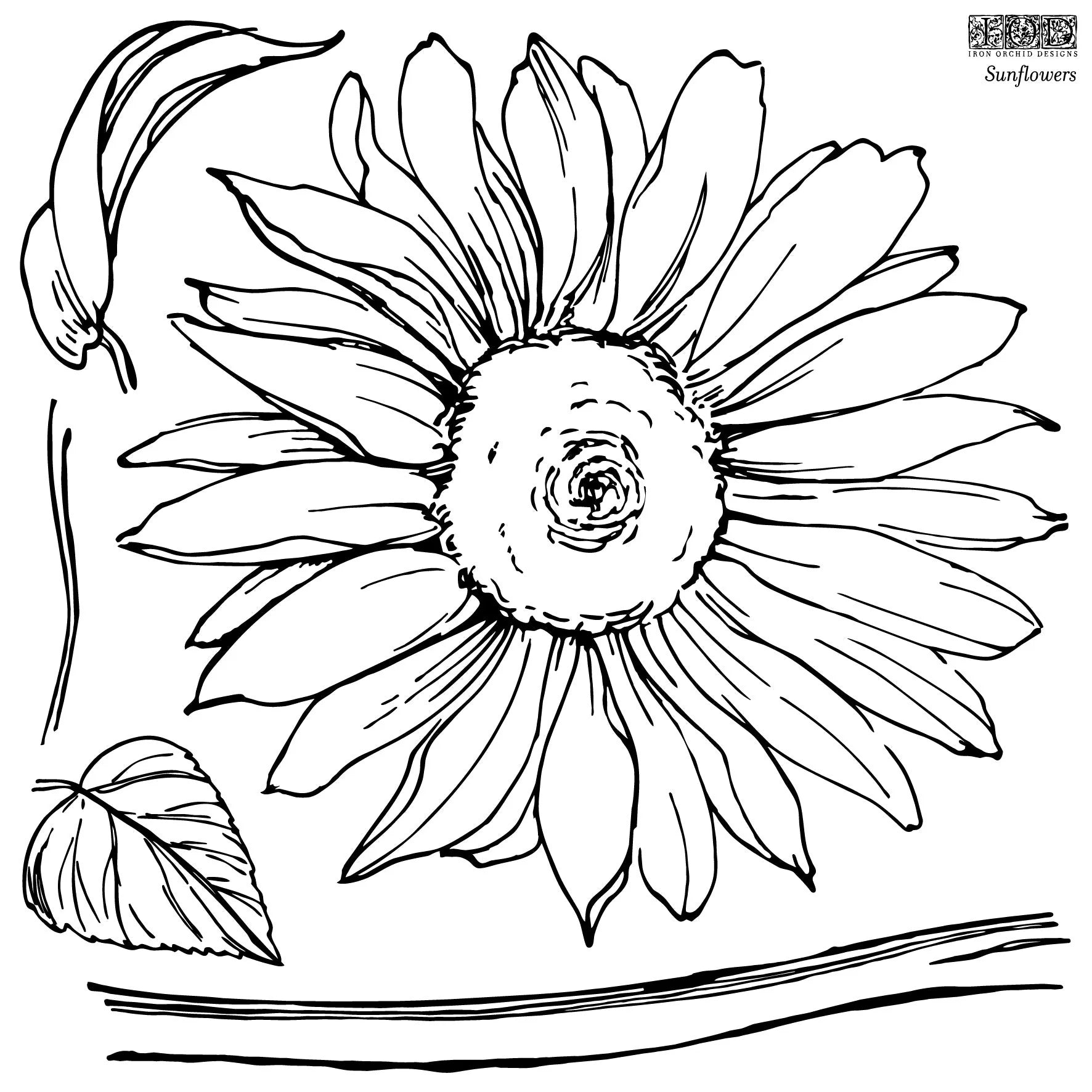 Sunflowers IOD Stamp 12x12 (two sheets)