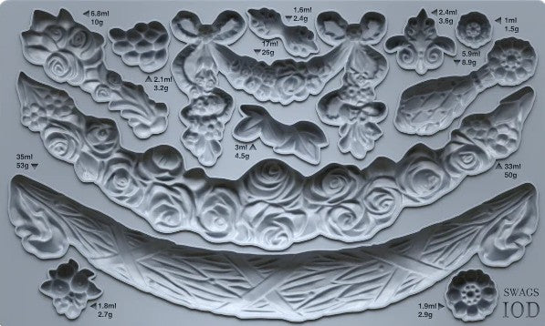 Swags IOD mould 6x10