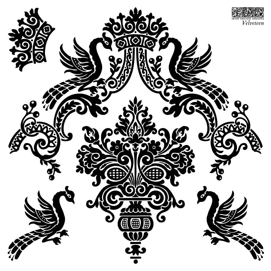 Velveteen IOD Stamp 6x6 (4 sheets - boxed)