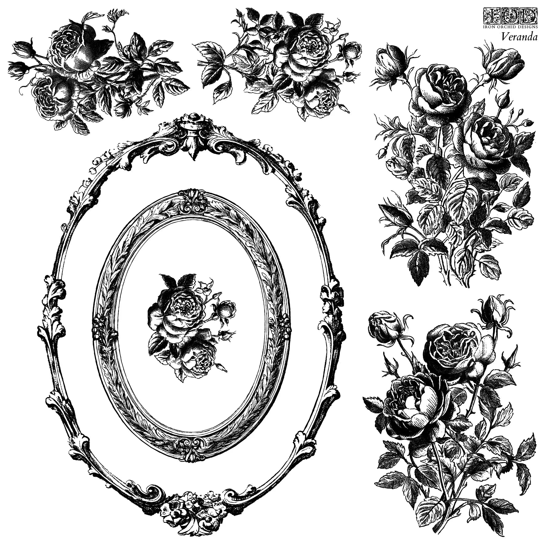 Veranda IOD Stamp 12x12 (two sheets)