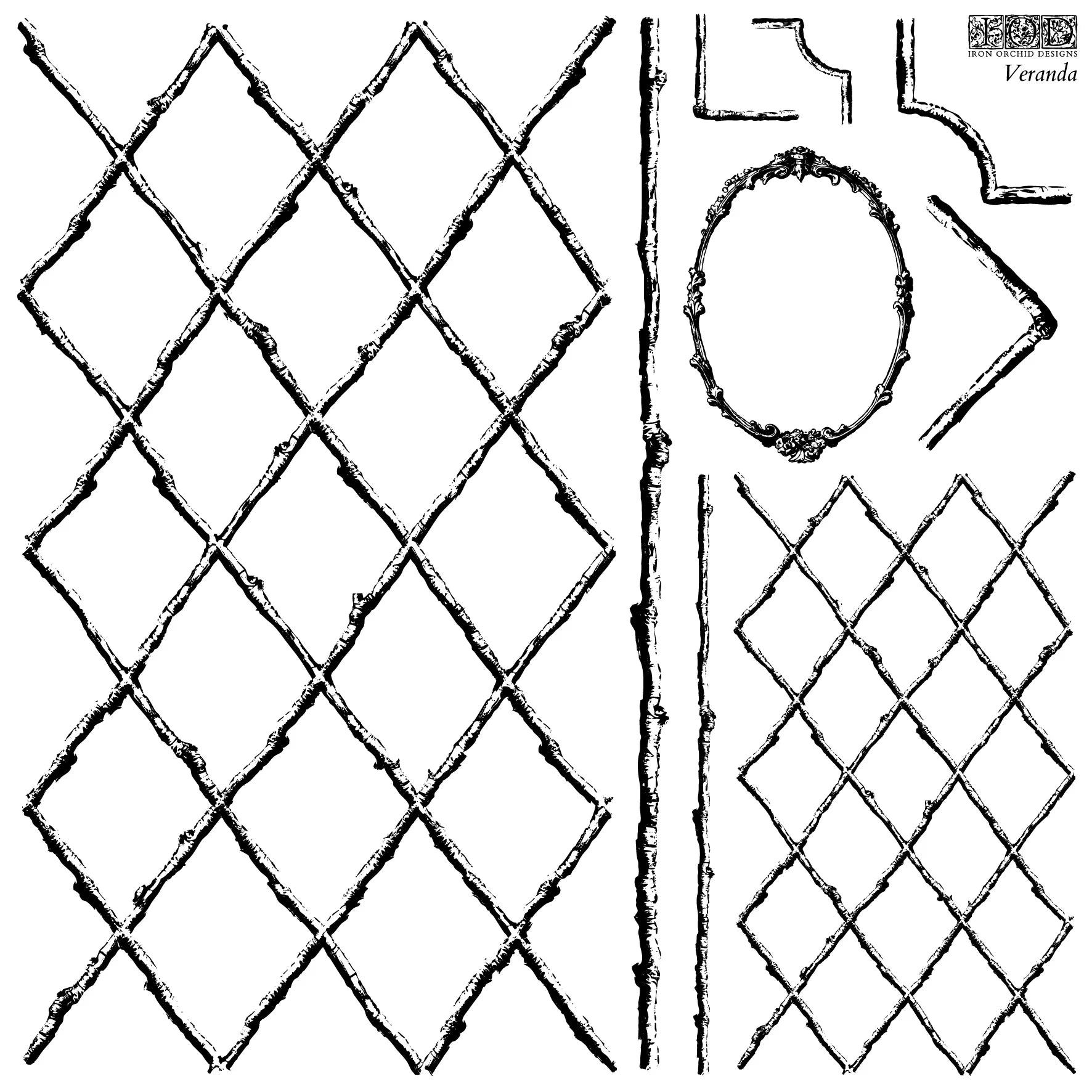 Veranda IOD Stamp 12x12 (two sheets)