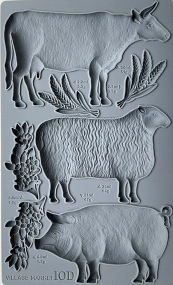 Village Market IOD mould 6x10