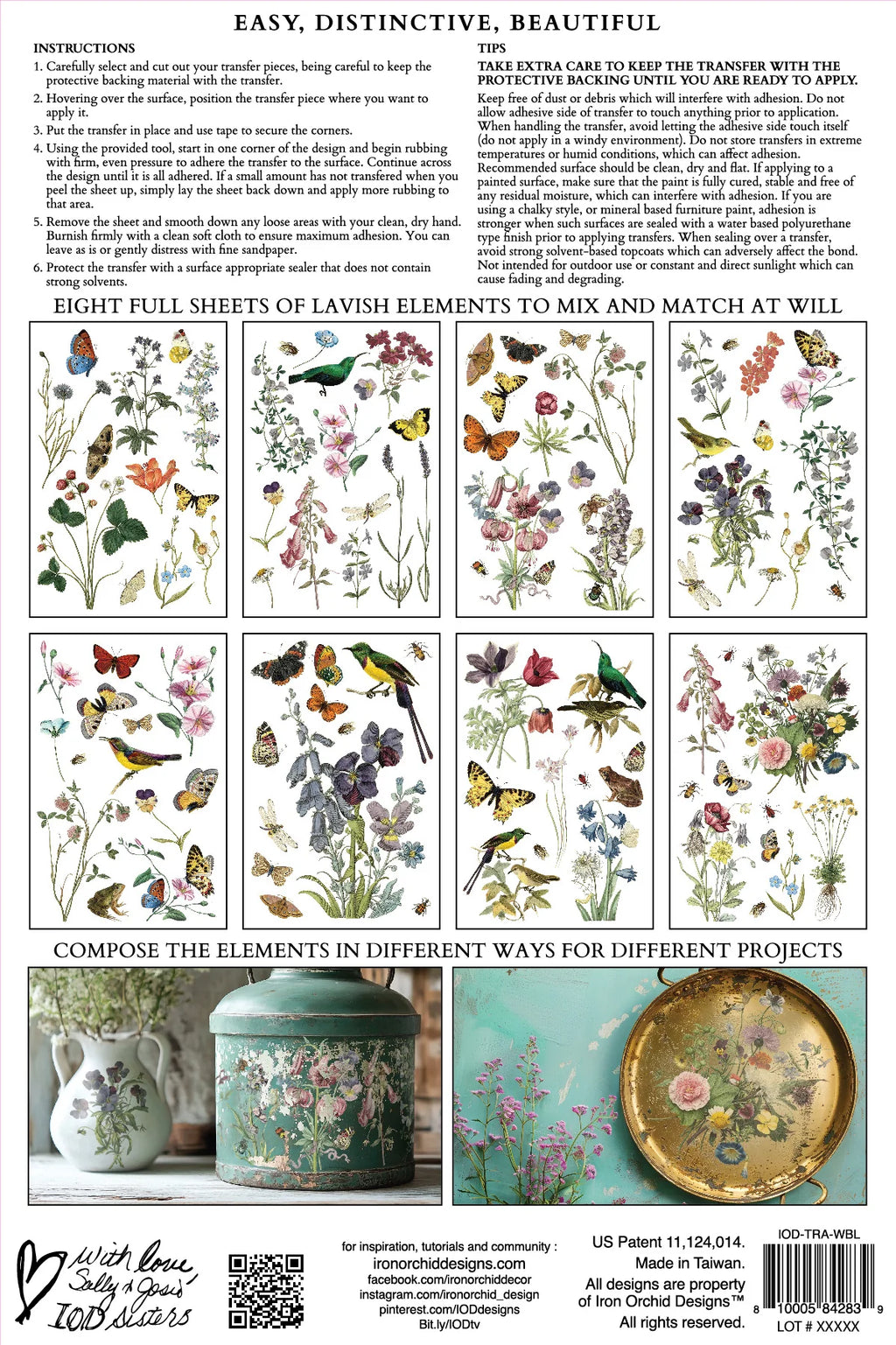 Wilde Bloemen IOD Transfer Pad 8x12